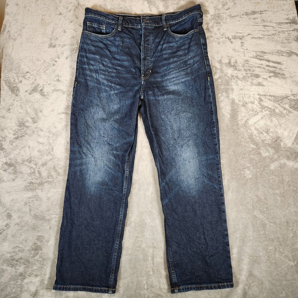 Banana Republic Jeans Men's 36X29 (Tag 33) Blue Premium Performance Straight Leg